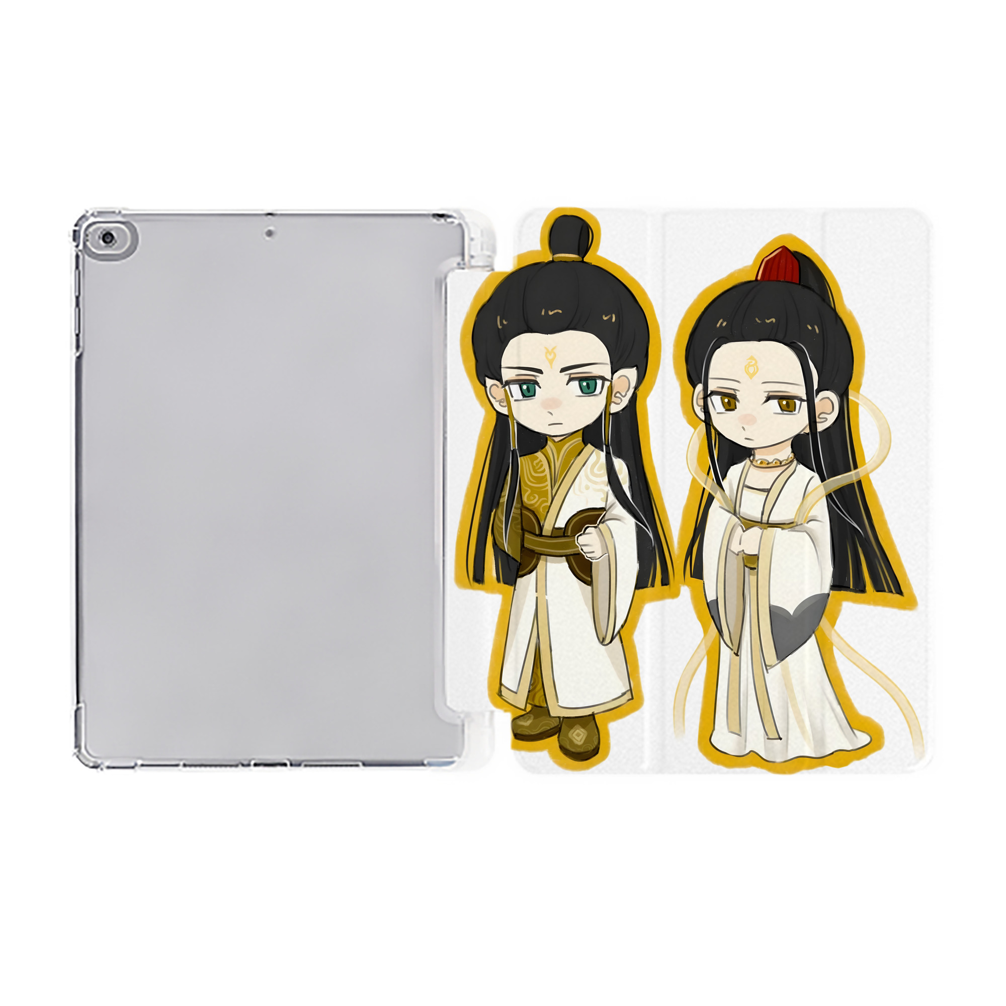 Ne Zha 2 ナタ 魔童の大暴れ IPad ケース ペン収納付き 三つ折りスタンド PUレザー×シリコン 対応機種9.5/10.5/10.9インチ
